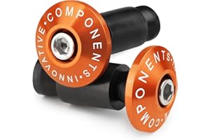 CXEPI Paire Embouts de Guidon de Moto,CNC Aluminium pour Universel 22mm 7/8" Guidon,Orange