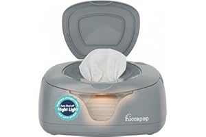 hiccapop Wipe Warmer and Baby Wet Wipes Dispenser | Holder | Case with Changing Light