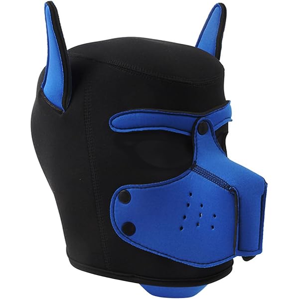Costumi fetish cosplay per cuccioli di cappuccio integrale in pelle regolabile con maschera per gli occhi per giochi di ruolo per cani, accessori esotici  200000532
