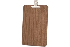 Chalkboards UK Portapapeles con Clip Plateado, Madera, Roble Oscuro, A5 (26.2 x 18 x 1cm)