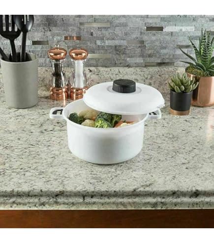 Pentola A Pressione Per Microonde Suinga 2,8L | Cucina Veloce E Sana | Con Valvola Vapore E Accessori - Foto 12