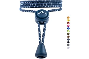 EVEREST FITNESS - Cordones deportivos con sistema de cordones rápidos, elásticos, 5 pares, sin lazos, con cierre rápido