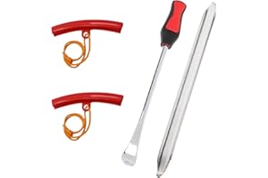 HELWEET Desmontadores de Neumático Kits, Palancas de Neumático, Palancas para Desmontar Neumaticos, Cuchara de Neumáticos, con Protector de Llanta, Protectores de Llanta para Montaje de NeumáTicos, 3 Piezas