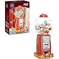 PANTASY Retro Gumball Machine Building Block Set, with 12 Micro Building Blocks and 12 Lucky Notes for Multiple Gameplay Desktop Collectible-Quality Classic Gumball Machine Assembly Blocks Kit