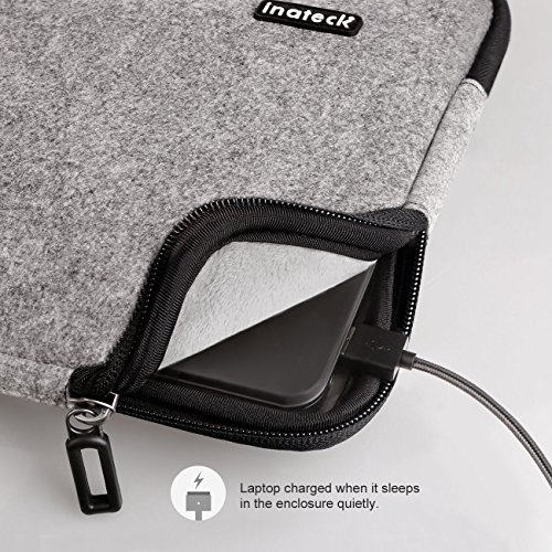 Inateck 15,4“ Filz-Sleeve für Laptops 15“ (MacBook Pro Retina Lenovo ThinkPad Dell Inspiron) Laptop-Schutzhülle, Notebookhülle Laptop-Tasche - 6