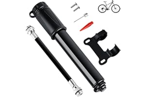 RICHDMI Bomba Bicicleta, Inflador Bicicletas 100 PSI, Bomba de Aire Bicicleta con Válvula Presta/Schrader, Hinchador Bicicleta, Mini Bomba Bicicleta, Omba de Mano Pequeñ Portátil Para, BMX, Motocicleta