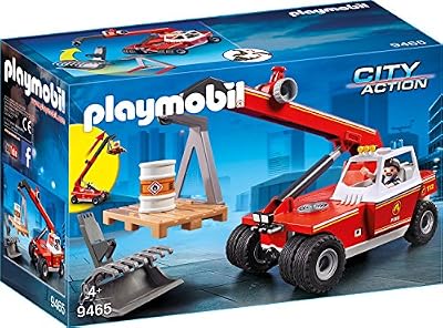 Playmobil Pompier avec véhicule et Bras téléscopique, 9465