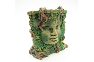 JXCBXJ Decorazioni Acquario Statua,Resina Grotta Decorazione Acquario Grande,nascondiglio della grotta per gamberetti di pesce,per piccoli pesci gamberetti lucertola geco piccolo rettile.verde.