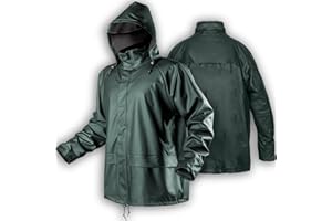 NEO TOOLS Veste de pluie pour hommes avec capuche ou set de pluie avec pantalon de pluie, taille M-3XL | Imperméable EN 343, tissu PU+PVC, 310g/m2, coutures collées, décapage à l'abri de l'eau