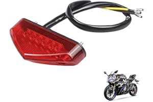 Vulcyxa Luz Trasera de Freno de Motocicleta, Luz de Freno Trasera Moto 12V, Foco Trasero Universal con Función de Frenado, para ATV Quad Dirt Bike Scooter Custom Chopper, Impermeable