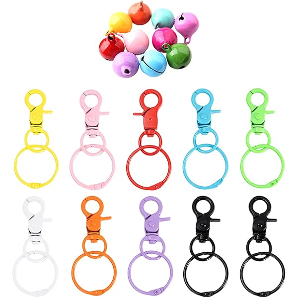 40 Portachiavi Colorati A Doppio Strato - Metallici, 30 Mm, 20 Colori, Per Fai Da Te E Decorazione