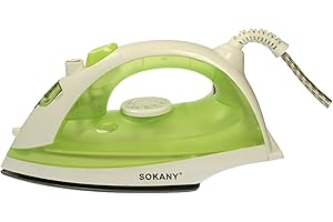 CHRISTIAN GAR Plancha de Vapor. HJ-8002-V Plancha de Vapor 1600W Plancha de Acero Inoxidable Pulido