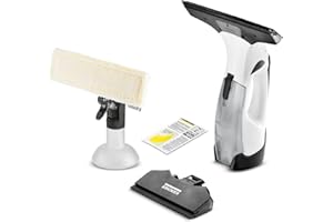 Kärcher Nettoyeur de Vitres WV 5 Plus N, Autonomie de Batterie : 35 Min, Affichage LED, 2 Raclettes, Pulvérisateur avec Microfibres, 20 ML Nettoyant Vitres Concentré