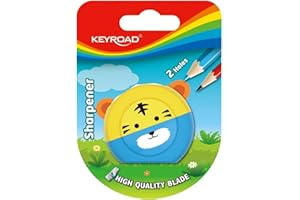 Sacapuntas de Plástico - Forma de Caracol - 2 Usos - Sacapuntas Infantil - Cuchilla Oculta - Material de Oficina y Papelería - Keyroad (KR971893)