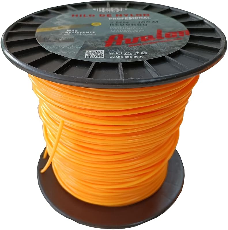 Avalon - Hilo Redondo de Nylon Universal para Desbrozadora y Cortacésped (3 mm x 168 m) - Alta Durabilidad y Rendimiento Óptimo en Las tareas de desbroce