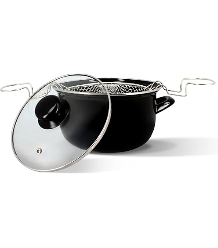 311307 Friteuse du Nord Acier Emaillé 28 cm avec Panier[145