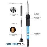 SOLINPATECH Original 60w Sıcaklık Ayarlanabilir Seramik Rezist&ouml;rl&uuml; Havya Lehim Makinesi