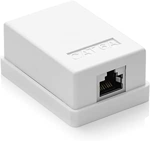 Deleycon 1x Prise Reseau Cat 6a 1x Prise Rj45 Ftp Blinde Montage Mural Ethernet 10 Gbit Lan Cable De Brassage Cable D Installation Blanc Amazon Fr Informatique