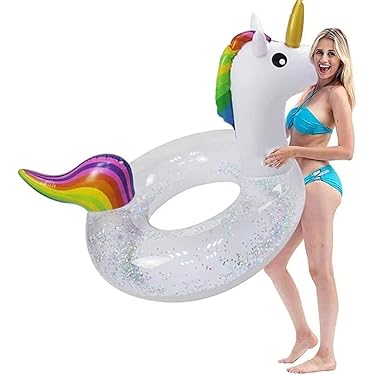 Toyvian Anneau Flottant Hippocampe – Bouée De Natation Gonflable Rouge – Piscine, Lac, Plage – 150x120x110 Cm – Pour Adultes Et Enfants