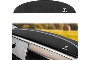 Ywooon Tapis de Tableau de Bord Sur Mesure pour Tesla Model Y Model 3 2017-2023 Protection Antidérapante en Flanelle Accessoires d'Intérieur (Ne Convient pas au Model 3 Highland)