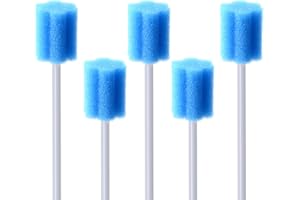 BVN Lot de 50 Écouvillons Jetables En Éponge pour Nettoyage de La Bouche: Éponges Dentaires Stériles pour Soins Bucco-dentaires, Éponges de Nettoyage Bucco-dentaires, Tampons d'hygiène dentaire Bleu