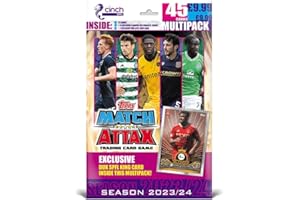 TOPPS SPFL Match Attax 2024 - Multipack (Fire) - with 45 Match Attax cards including 3 exclusive random 'Flaming Red' parallel cards and an exclusive Duk SPFL King card.