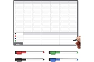 THE MAGNET SHOP TMS A3 Monthly Planner Whiteboard | Magnetic Fridge Calendar for Meal Prep, Work or Family Planning | Made in The UK | use for to-Do Lists, Notes or Reminders | for Home and Office [42 x 30cm]