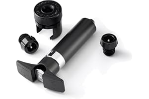 Peugeot - Epivac Duo - Pompe à Vide + 2 Bouchons à Vin et 1 Bouchon à Champagne - Conservateur De Vins Tranquilles et Effervescents - Idée Cadeau Oenologie Coloris Noir