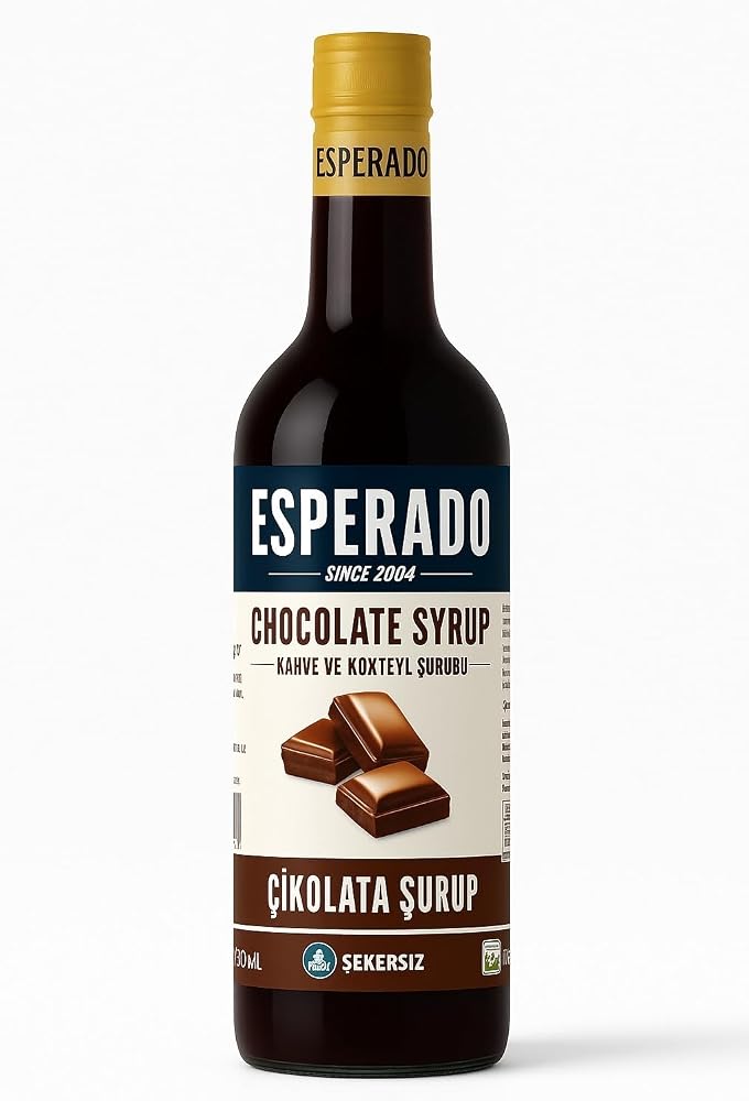 ESPERADO Şekersiz (Sugar Free) Çikolata Aromalı Kahve & Kokteyl Şurubu - 750 ML