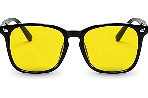Primora Goods Gafas Bloqueo Luz Azul Hombre y Mujer – Lentes Amarillas Antirreflejo para Pantallas y Conducción Nocturna – Reduce Fatiga Visual, Deslumbramiento y Mejora la Claridad