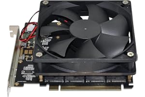 Xiwai 4 tarjetas NVME M.2 AHCI a PCI-E Express 3.0 Gen3 X16 con ventilador VROC Raid0 Hyper adaptador