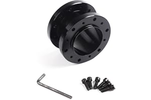 Fuworance 50mm Steering Wheel hub Spacer Adaptateur de Volant 6 trous Adaptateur de Moyeu de Volant Adaptateur de Moyeu à Dégagement Rapide Adaptateur Hub Steering Wheel Quick Release Kit Aluminium