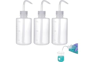 3 Piezas Botella de Lavado,250ML Botella de Riego Laboratorio,Botella para Apretar para Planta,Squeeze Wash Bottle,Botella Comprimible con Boquilla Estrecha,Kiuiom