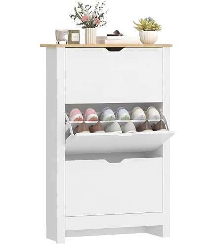 Scarpiera 3 ante a ribalta 63x24xh.115 cm in legno LDF grigi