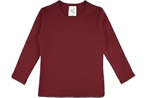 Lilax Girls' Basic Long Sleeve Round Neck T-Shirt