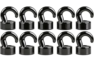 Grobo 10 st starka magnetiska minikrokar, söta magnetiska neodymkrokar för kylskåp, lämpliga för klassrum, kryssningsfartyg o