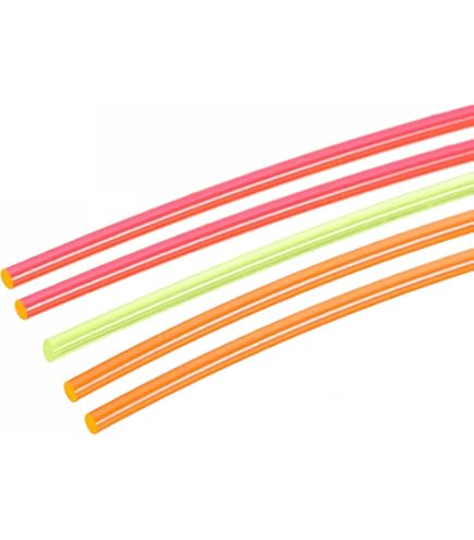 QUARKZMAN 5 Aste In Fibra Ottica Per Mirino – 0,75mm X 15cm, PMMA Fluorescente Rosso, Sostituzione Per Archi, Tiro Con L'Arco, DIY E Hobby
