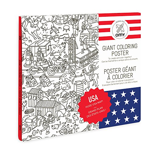 O'my OMY POS16 USA Poster da Colorare Carta Multicolore 40,4 x 26 x 24 cm