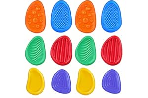 SDXCJY 12 PCS Toys Sensory Stone for Kids extured Soft Worry Stone Autism Sensory Toys, Stress Relief, Social Emotional Feelings Toys Anxiety Relief. (12pcs)
