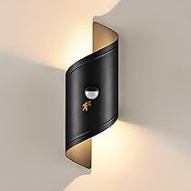 Lampada Da Parete A LED KUKAK A Forma Di Spirale, 10W 3000K, IP65 Impermeabile, Per Interno/esterno, Colore Nero - 5