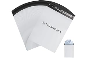 OULQINYHOME Enveloppe Plastique Expedition 100 pièces Pochettes - nvoi Postal Express Sacs - Autoadhésive sachet Colis - Envoi Postal Express Sacs - étanche Et Résistant à L'humidité(12.6x17.7inch / 32×45cm)