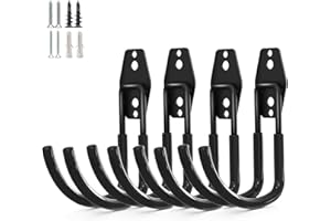 PYBTOOL Heavy Duty Utility Garage Storage Hooks Garden Hose Hangers Wall Mounted Steel Hooks Organizer Garage Garden Tools