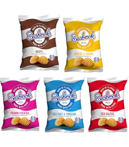 Seabrook Crinkle Cut Crisps - Cream Cheese & Chives (6x25g