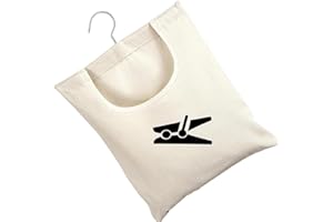 Ziyonix Panier Pince à Linge a Suspendre Sac de Rangement pour Pinces à Linge Support Porte Épingle, 32 x 28 cm