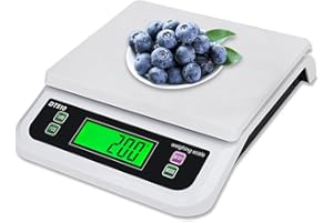 LICHUXIN Báscula de Cocina Digital 30kg/66lb Grande bascula de Cocina con Pantalla LCD bascula Profesional Cocina con Función Tara y PCS 6 Unidades Pesar harina/azúcar/Frutas/Verduras