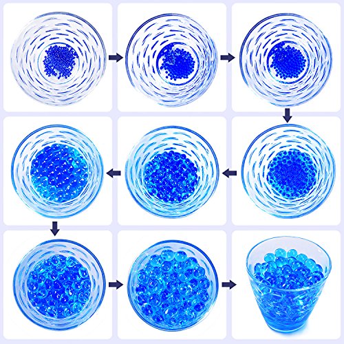 eBoot Wasser Perlen Wasser Wachsenden Kugeln Gelee Kristallkugeln Vase Füller Perlen für Hochzeit und Hausdekoration, 10 Farben, 40 Packungen - 6