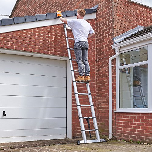 VonHaus 3,8 m Soft Close Aluminium Ausziehbare Teleskopleiter – Hochbelastbar - 5