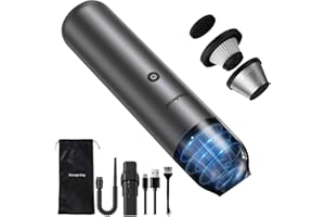 Chuboor Handstaubsauger, Mini-Staubsauger 7000Pa leistungsstark SOG leicht und komfortabel Wiederaufladbarer Handstaubsauger mit HEPA Mehrfachfilterung Autonomie 25 min Wiederaufladbar USB