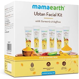 Mamaearth Ubtan Facial Kit with Turmeric & Saffron for Glowing Skin - 60 g [5% Coupon]