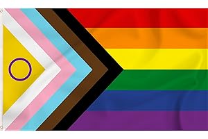 Storm&Lighthouse Intersex Progressive Gay Pride LGBTQ+ Bandera de 5 x 3 pies con ojales